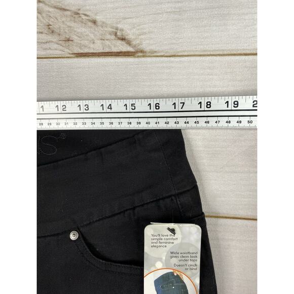 Jag Jeans Womens 16 Black Slim Leg Pull On Stretch Pants Hi Rise Elastic NWT - Picture 5 of 12